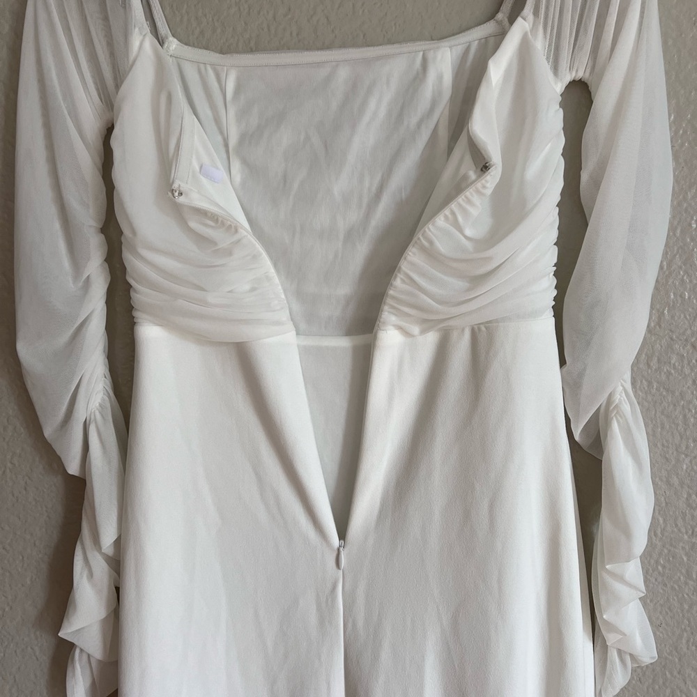 Lulu's White Off-the-Shoulder Long Sleeve Maxi Dress - Picture 8 of 10